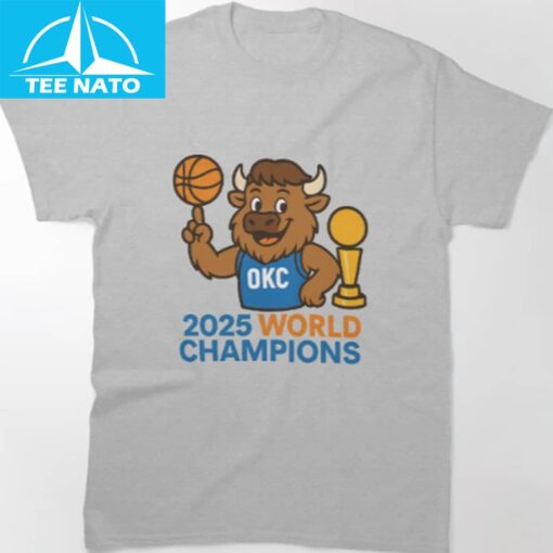 OKC Thunder Bison Baby 2025 NBA Champions Shirt - Image 2