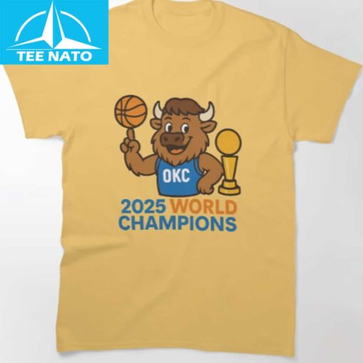 OKC Thunder Bison Baby 2025 NBA Champions Shirt - Image 3