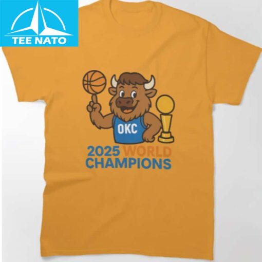 OKC Thunder Bison Baby 2025 NBA Champions Shirt - Image 4