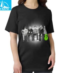 Oasis Band Bench Green Guitar Shirt2