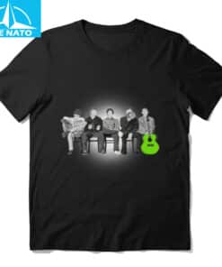 Oasis Band Bench Green Guitar Shirt
