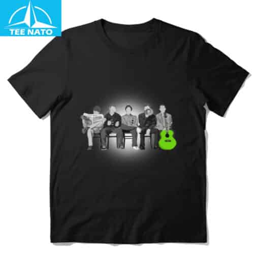Oasis Band Bench Green Guitar Shirt