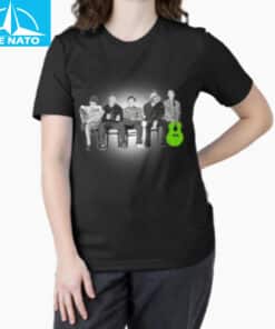 Oasis Band Bench Green Guitar Shirt4
