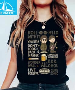 Oasis Band Britpop Music Song Titles Shirt