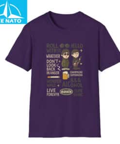 Oasis Band Britpop Music Song Titles Shirt2