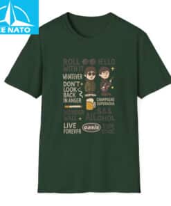 Oasis Band Britpop Music Song Titles Shirt5