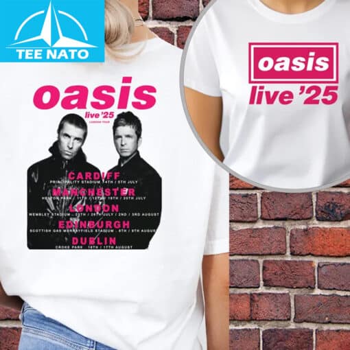 Oasis Band Tour 2025 Shirt - Image 2