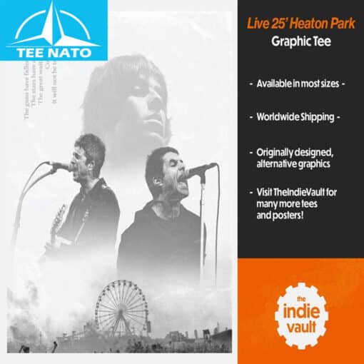 Oasis Inspired Live 25' Heaton Park Shirt - Image 3
