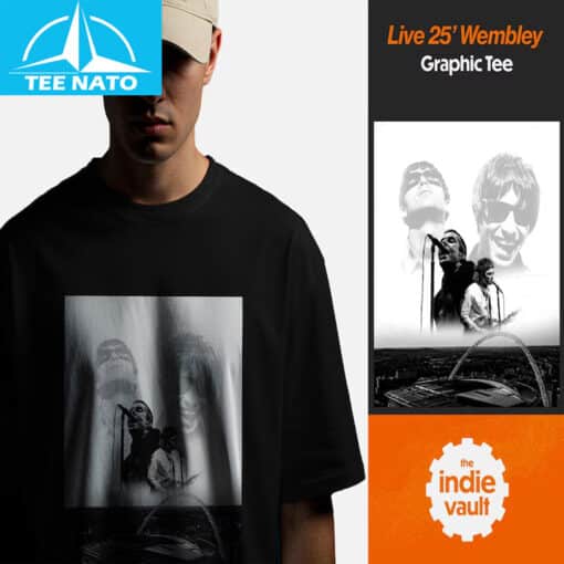 Oasis Inspired Live 25' Wembley Stadium Shirt - Image 4