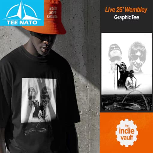 Oasis Inspired Live 25' Wembley Stadium Shirt - Image 3