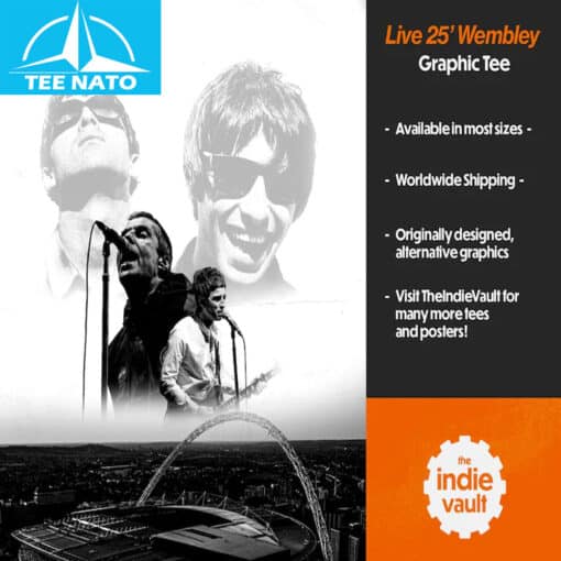 Oasis Inspired Live 25' Wembley Stadium Shirt - Image 2
