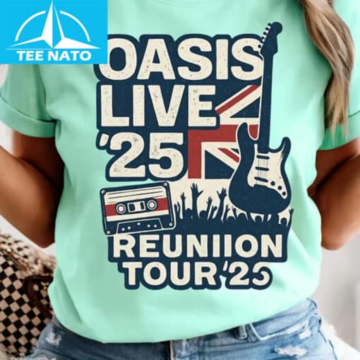 Oasis Live ’25 Britpop Reunion Tour Shirt - Image 2
