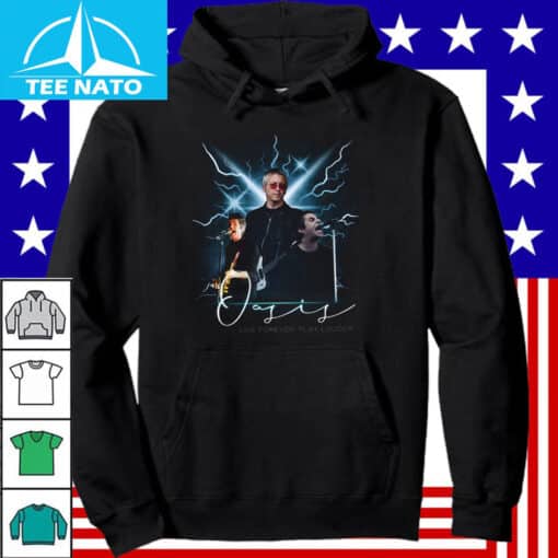 Oasis Live Forever Play Louder Lightning Shirt - Image 2