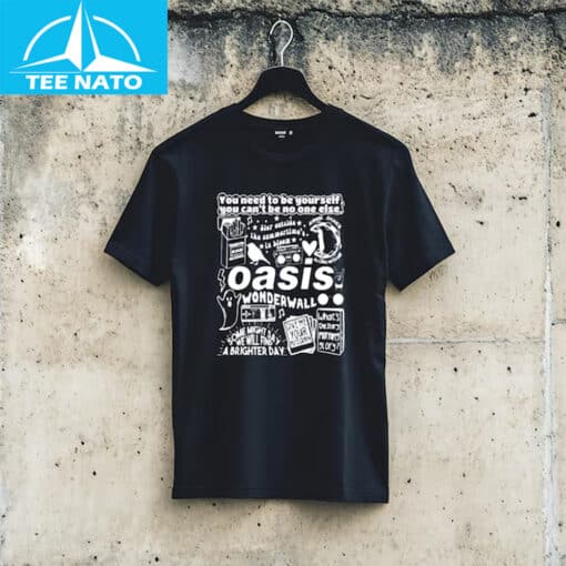 Oasis Wonderwall Lyrics Graphic Shirt - Image 3