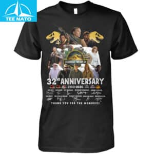 Official Jurassic World 32nd Anniversary Movie Shirt