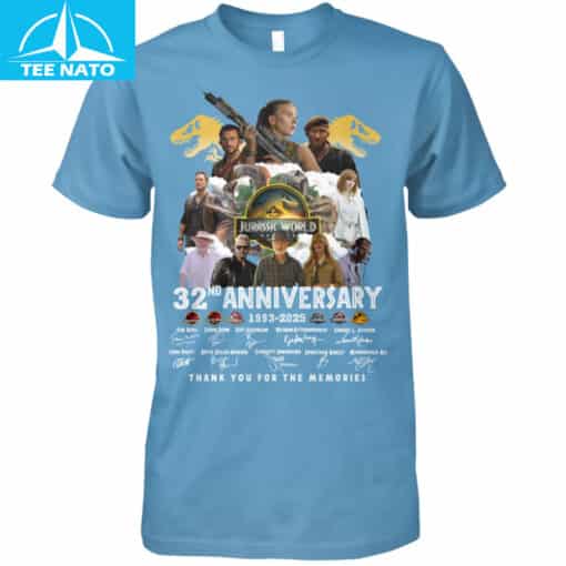 Official Jurassic World 32nd Anniversary Movie Shirt - Image 5