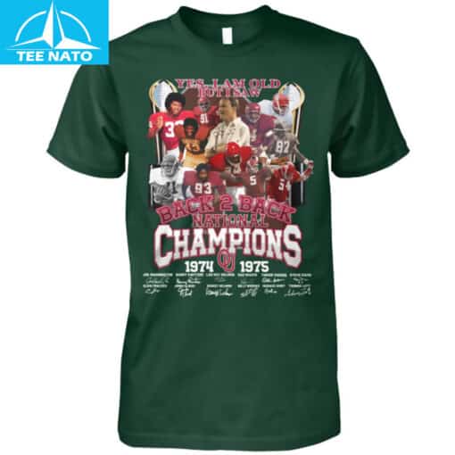 Oklahoma Sooners Back 2 Back National Champions Shirt - Image 4