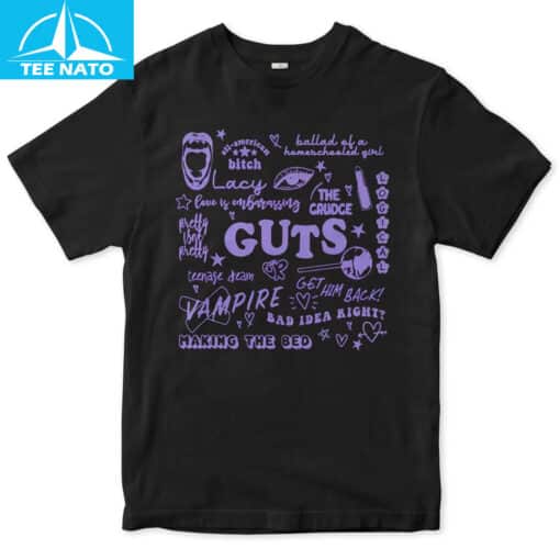 Olivia Rodrigo Guts Songs Shirt