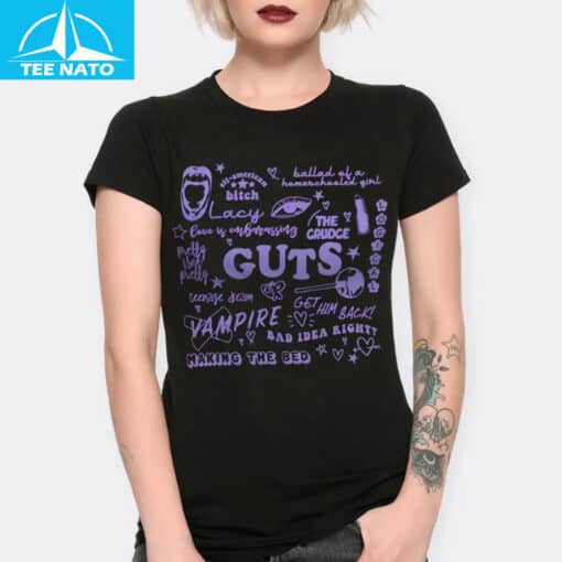 Olivia Rodrigo Guts Songs Shirt - Image 3