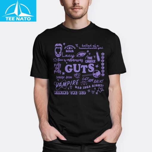 Olivia Rodrigo Guts Songs Shirt - Image 4
