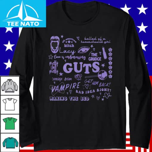 Olivia Rodrigo Guts Songs Shirt - Image 5