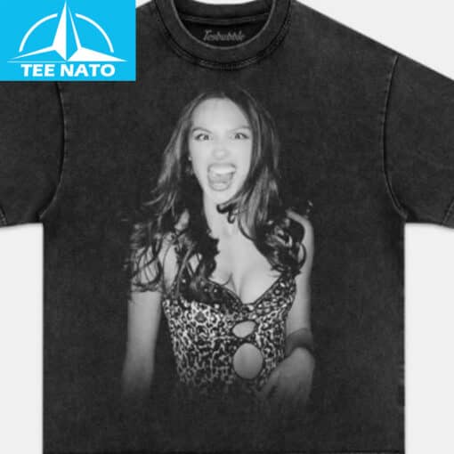 Olivia Rodrigo Leopard Print Screaming Pose Shirt - Image 2