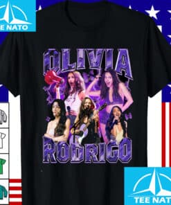 Olivia Rodrigo Vintage Style Pop Music Collage Shirt3
