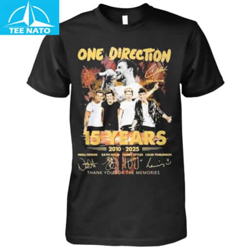One Direction 15 Years 2010-2025 Thank You For The Memories Shirt