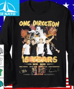 One Direction 15 Years 2010 2025 Thank You For The Memories Shirt2