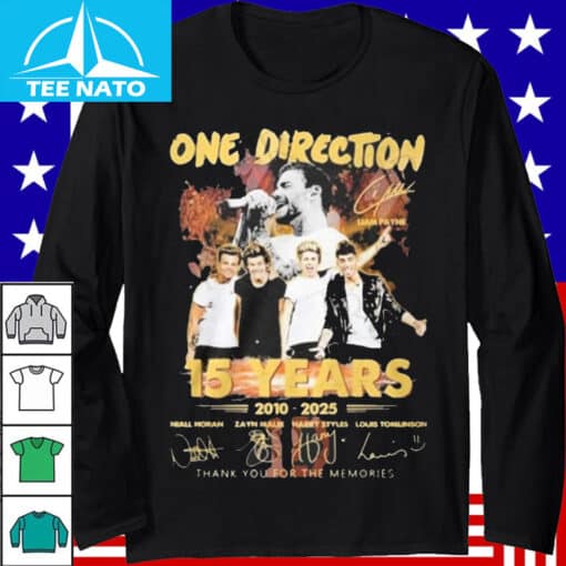 One Direction 15 Years 2010-2025 Thank You For The Memories Shirt - Image 3