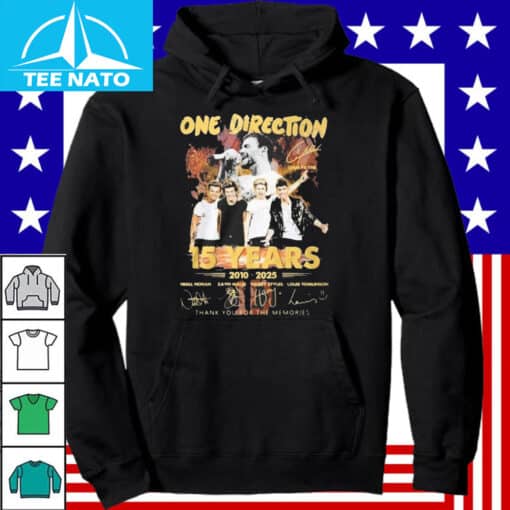 One Direction 15 Years 2010-2025 Thank You For The Memories Shirt - Image 4