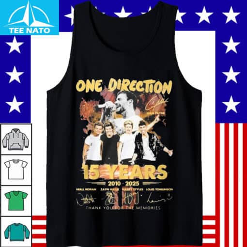 One Direction 15 Years 2010-2025 Thank You For The Memories Shirt - Image 5