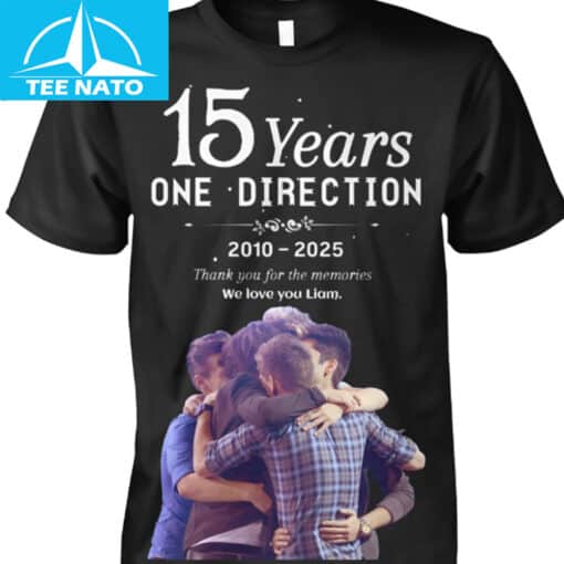 One Direction 15 Years 2010-2025 Thank You For The Memories We Love You Liam Shirt