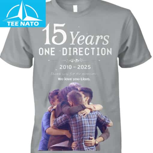 One Direction 15 Years 2010-2025 Thank You For The Memories We Love You Liam Shirt - Image 4