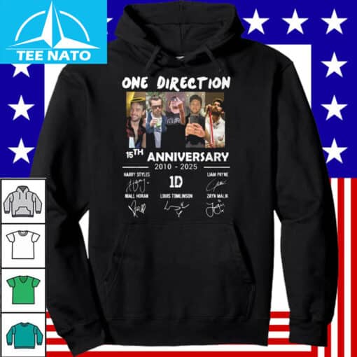 One Direction 15th Anniversary 2010-2025 Signatures Shirt - Image 4
