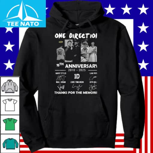 One Direction 15th Anniversary 2010-2025 Thanks For The Memories Signatures Shirt - Image 4