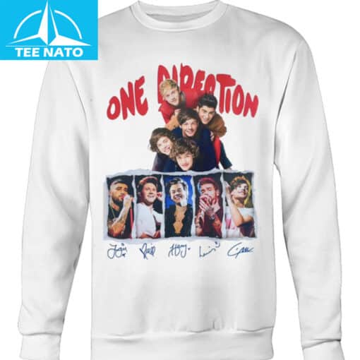 One Direction Group Photos Signatures Shirt