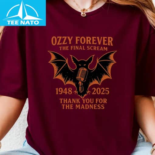 Ozzy Forever The Final Scream 1948-2025 Thank You For The Madness Shirt