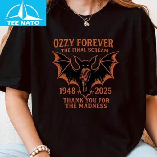 Ozzy Forever The Final Scream 1948-2025 Thank You For The Madness Shirt - Image 2