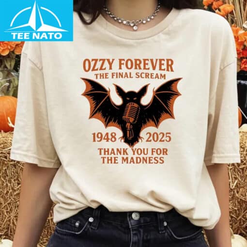 Ozzy Forever The Final Scream 1948-2025 Thank You For The Madness Shirt - Image 3
