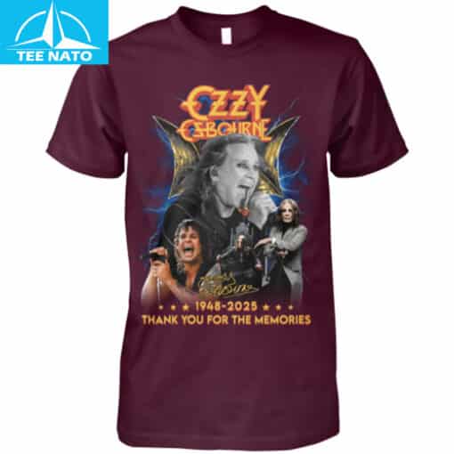 Ozzy Osbourne 1948-2025 Career Tribute Thank You For The Memories Shirt - Image 4