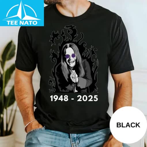 Ozzy Osbourne 1948-2025 Tribute Shirt - Image 4