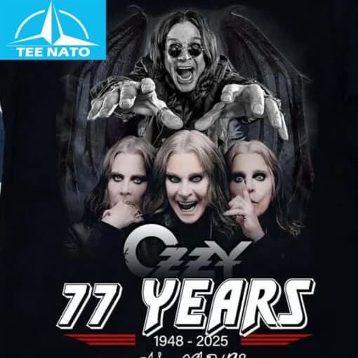 Ozzy Osbourne 77 Years 1948-2025 Shirt