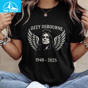 Ozzy Osbourne Angel Tribute Art – Rock Legend Memorial Shirt