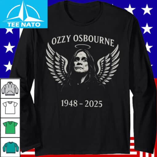 Ozzy Osbourne Angel Tribute Art – Rock Legend Memorial Shirt - Image 5