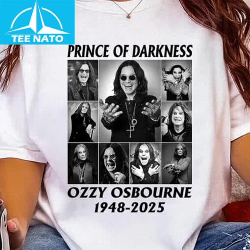Ozzy Osbourne Prince of Darkness 1948-2025 Black Sabbath Shirt - Image 2