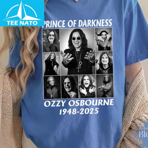 Ozzy Osbourne Prince of Darkness 1948-2025 Black Sabbath Shirt - Image 3