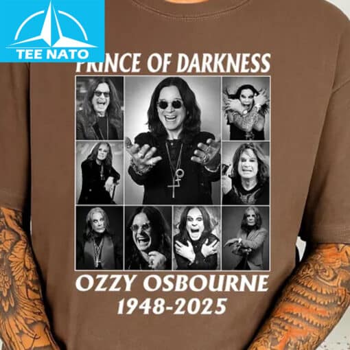 Ozzy Osbourne Prince of Darkness 1948-2025 Black Sabbath Shirt - Image 5