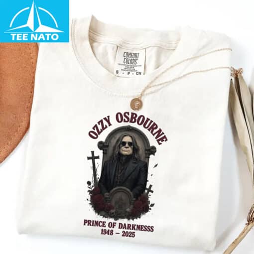 Ozzy Osbourne Prince of Darkness 1948-2025 Memorial Shirt - Image 2