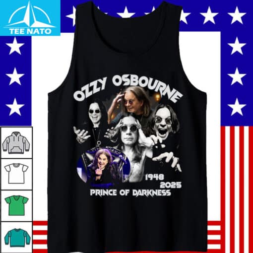 Ozzy Osbourne Prince of Darkness 1948-2025 Photo Collage Shirt - Image 5